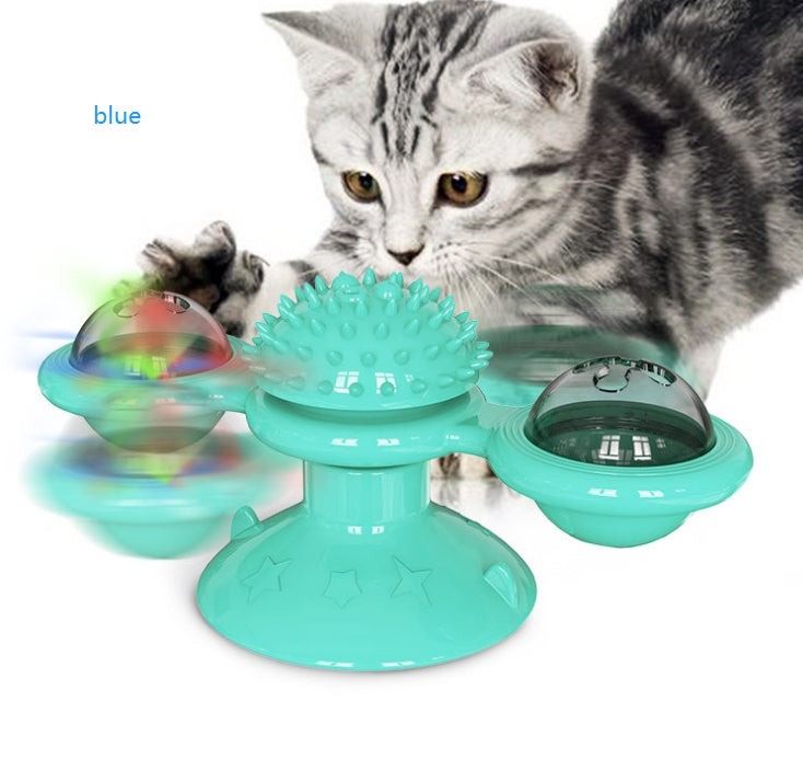 Cat Rotating Windmill Multi-Function Toys Itch Scratching Device Teeth