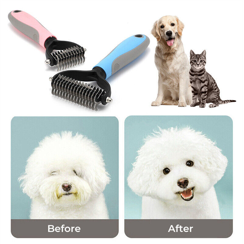 Grooming Brush For Pet Dog Cat Deshedding Tool Rake