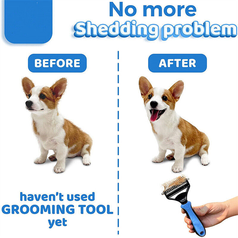 Grooming Brush For Pet Dog Cat Deshedding Tool Rake