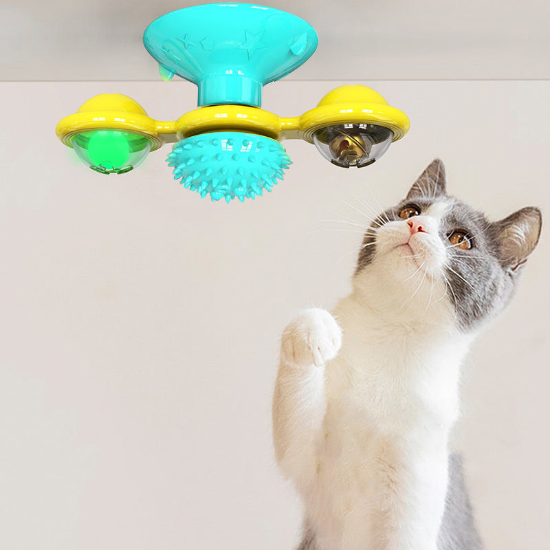 Cat Rotating Windmill Multi-Function Toys Itch Scratching Device Teeth