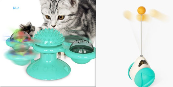 Cat Rotating Windmill Multi-Function Toys Itch Scratching Device Teeth