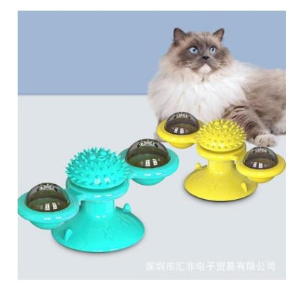 Cat Rotating Windmill Multi-Function Toys Itch Scratching Device Teeth