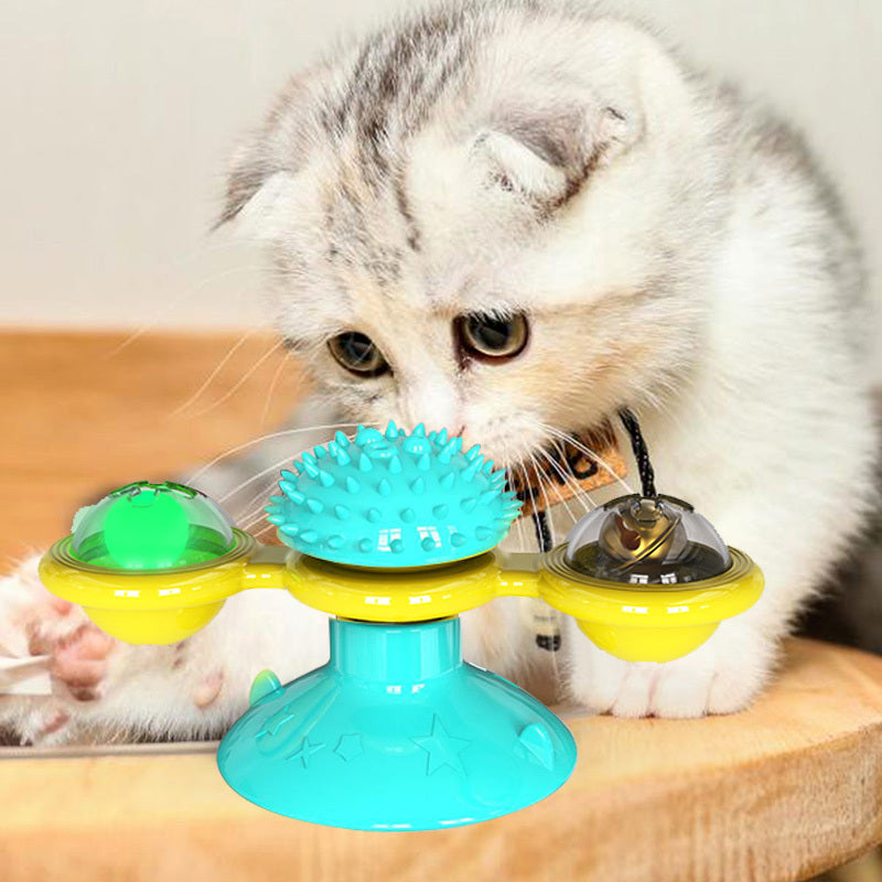 Cat Rotating Windmill Multi-Function Toys Itch Scratching Device Teeth