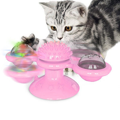 Cat Rotating Windmill Multi-Function Toys Itch Scratching Device Teeth