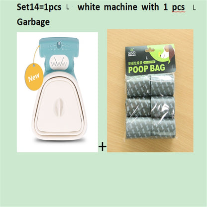 Dog Pet Travel Foldable Pooper Scooper With 1 Roll Decomposable bags