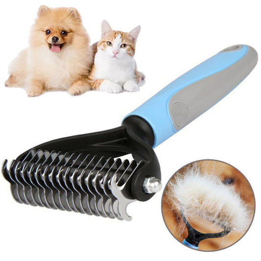 Grooming Brush For Pet Dog Cat Deshedding Tool Rake