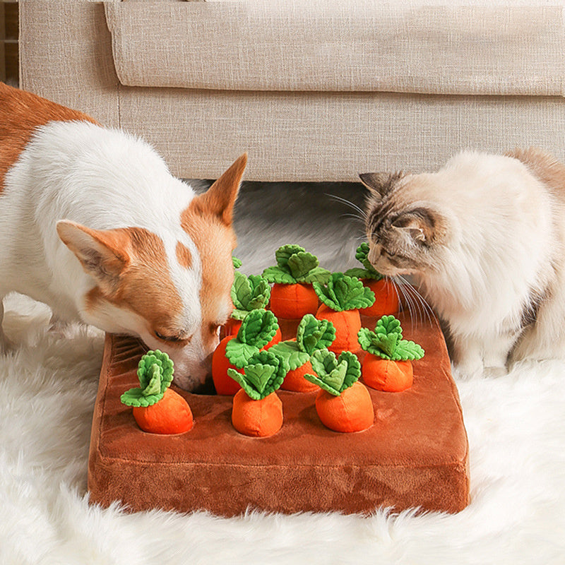 Pet Dog Toys Carrot Plush Toy Vegetable Chew Toy For Dogs  and cats