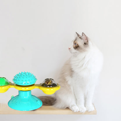 Cat Rotating Windmill Multi-Function Toys Itch Scratching Device Teeth
