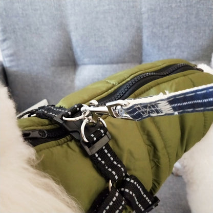 Waterproof Dog Clothes Winter Dog Coat With Harnes