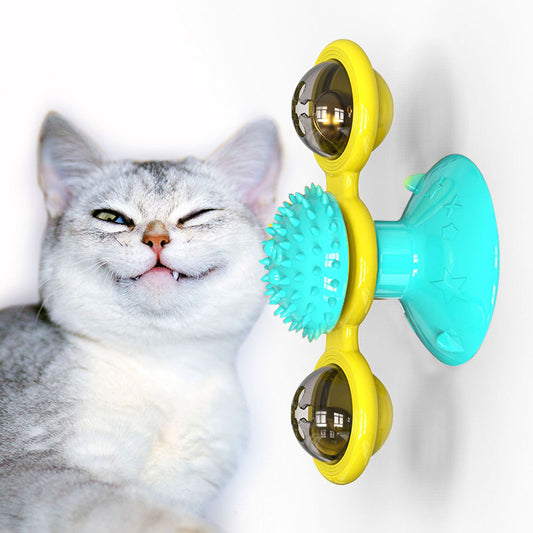 Cat Rotating Windmill Multi-Function Toys Itch Scratching Device Teeth