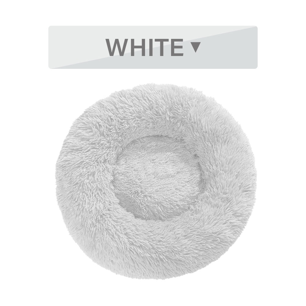 Fluffy Donut Dog Bed Warm Soft Long Plush