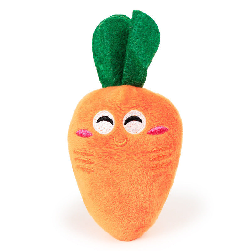Pet Dog Toys Carrot Plush Toy Vegetable Chew Toy For Dogs  and cats