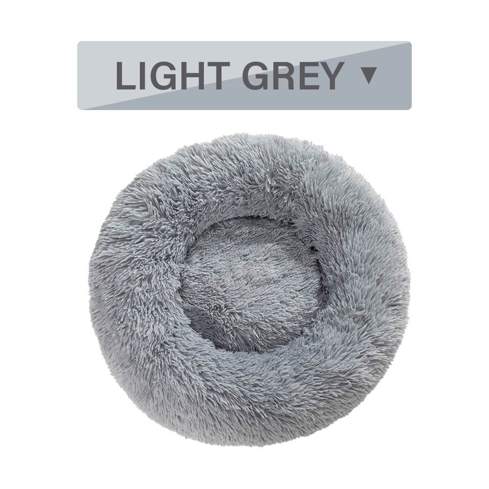 Fluffy Donut Dog Bed Warm Soft Long Plush