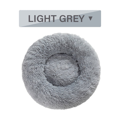 Fluffy Donut Dog Bed Warm Soft Long Plush