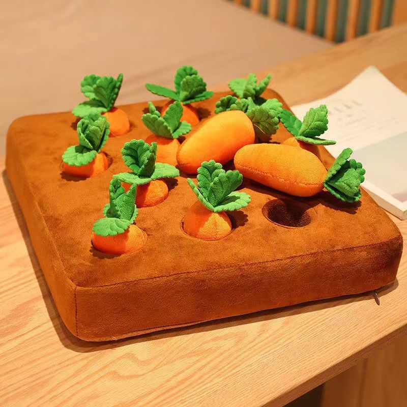 Pet Dog Toys Carrot Plush Toy Vegetable Chew Toy For Dogs  and cats
