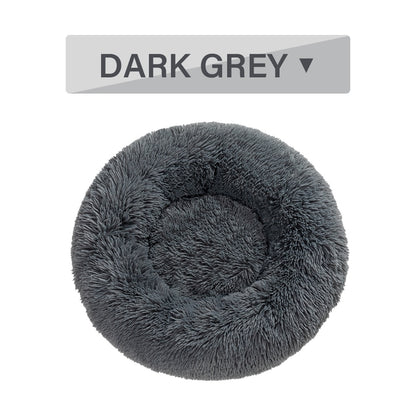 Fluffy Donut Dog Bed Warm Soft Long Plush