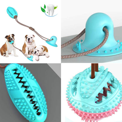 Dog Toys Silicon Suction Cup Tug Interactive Dog Ball Toy For Pet Chew