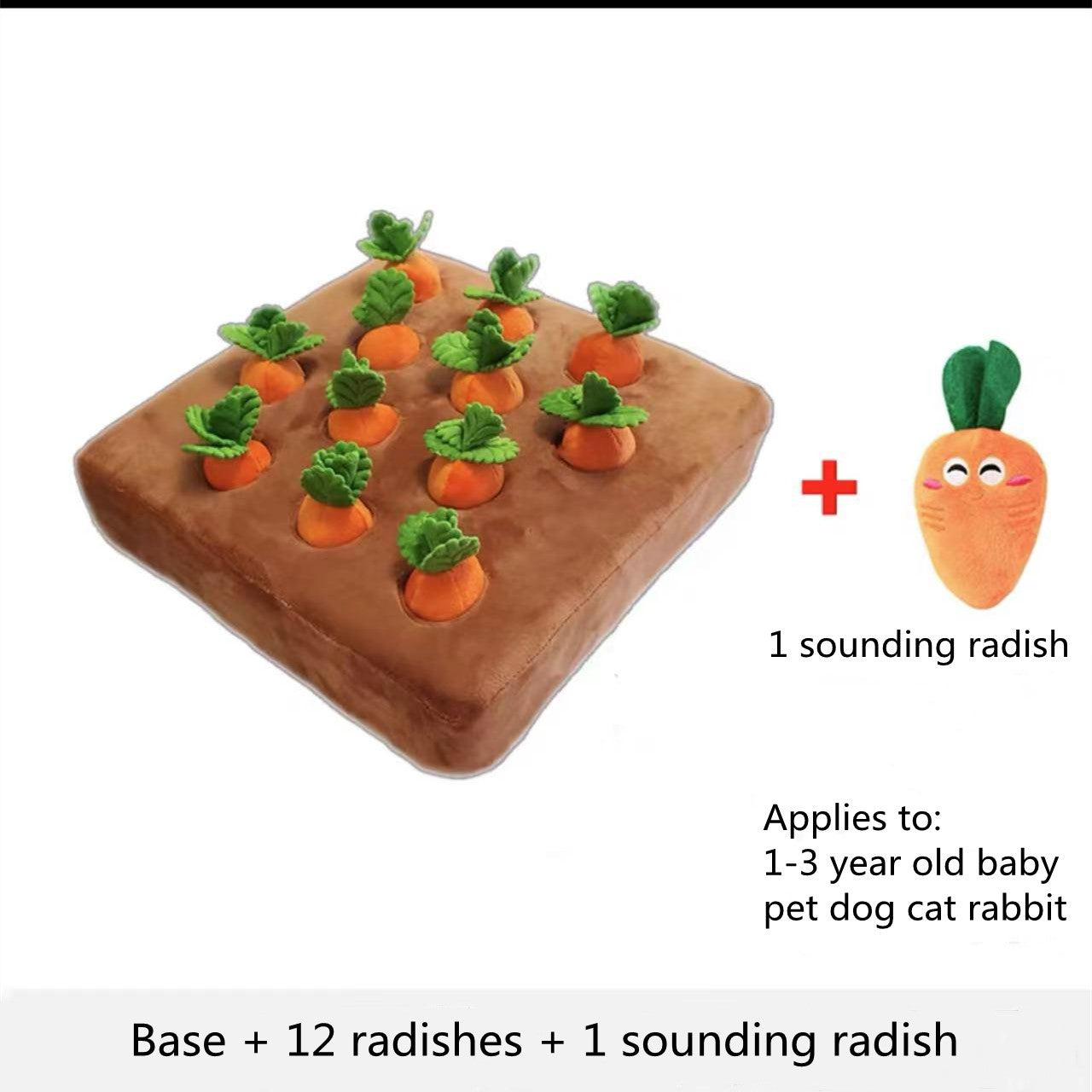 Pet Dog Toys Carrot Plush Toy Vegetable Chew Toy For Dogs  and cats